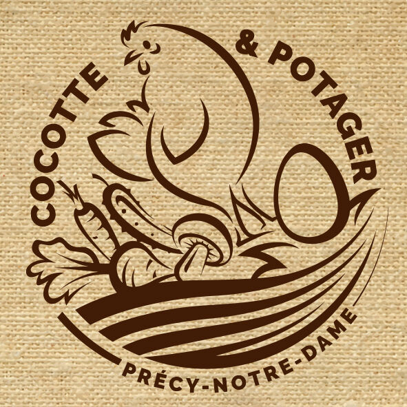 Cocotte et potager.jpg Cocotte et potager
