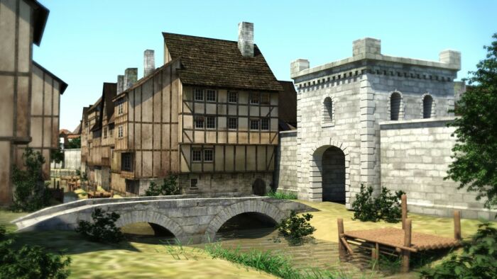 Porte Girouarde, entrée de la ville et du quartier de la Broce aux Juifs.jpg © Société Okénite Animation