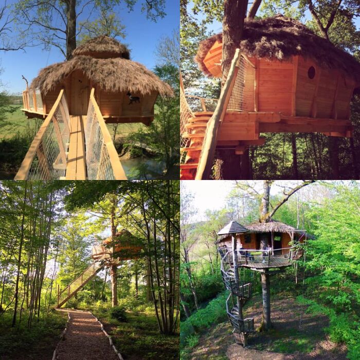 Les 4 cabanes.jpg Les cabanes au bois d'Orient