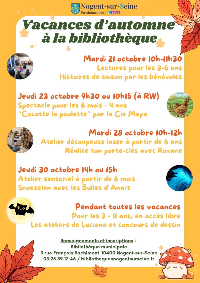 1-31.10.25 Bibliothèque Vacances Automne.jpg ©Bibliothèque