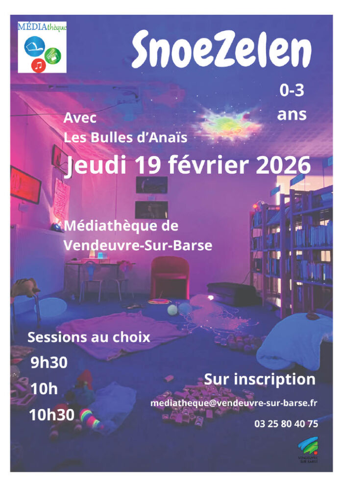 2026 02 19 Snozelen - Médaithèque Vendeuvre sur Barse.jpg Médiathèque de Vendeuvre-sur-Barse