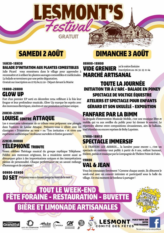 Flyer Lesmont's festival.jpg © Comité des Fêtes de Lesmont