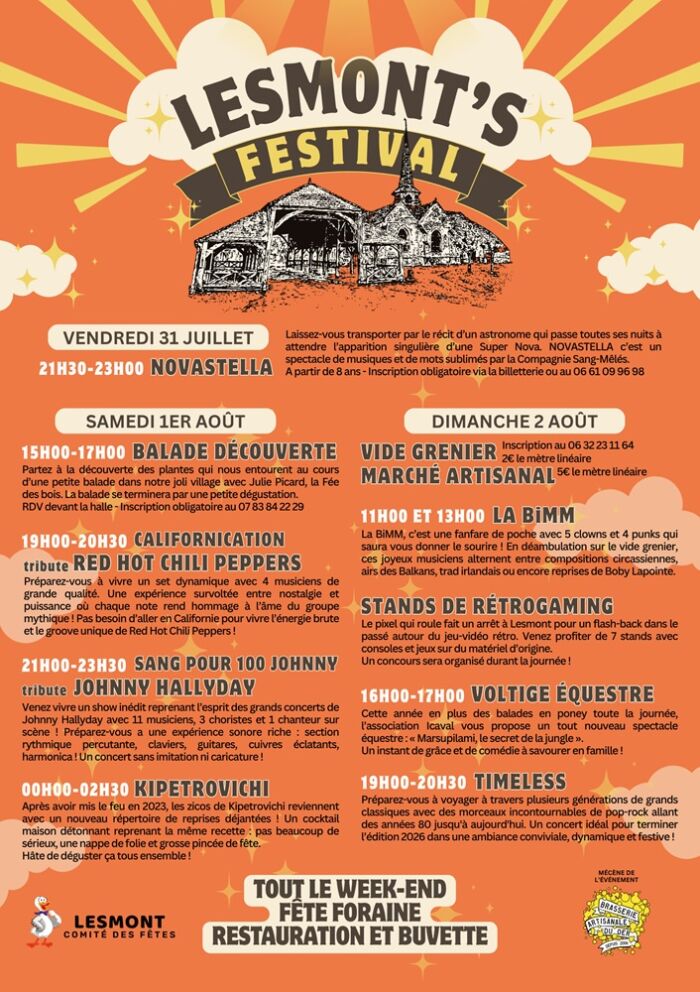 2026 - Lesmont's Festival (2).jpg Comité des fêtes de Lesmont
