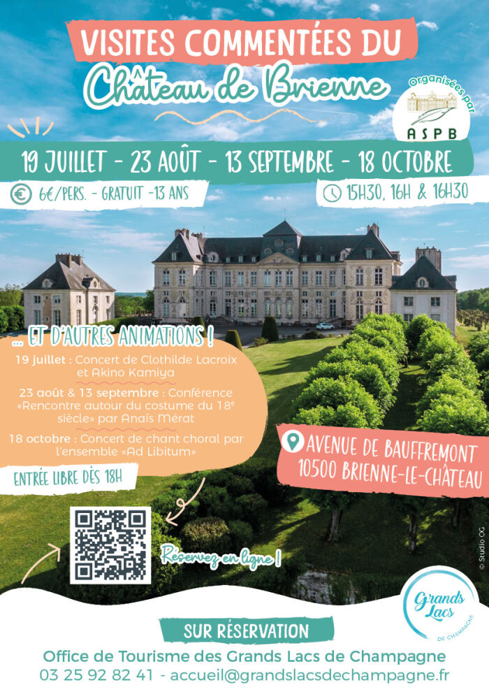 Affiche visite château 2025.jpg Office de Tourisme des Grands Lacs de Champagne