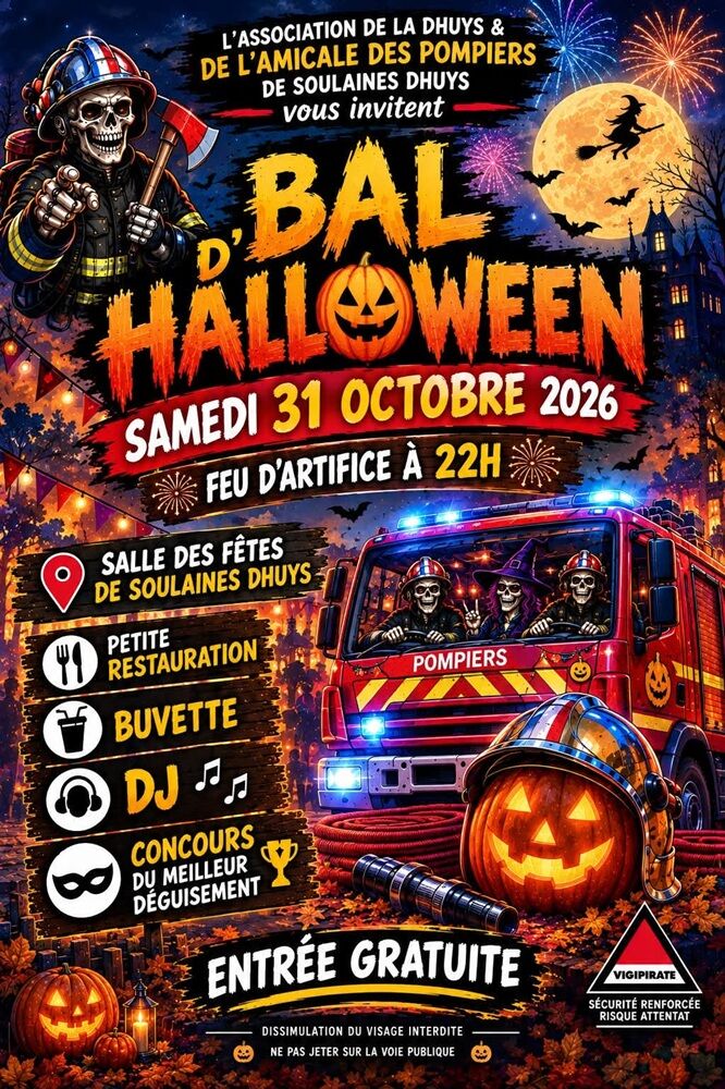 2026 10 31 - Bal d'halloween - SLN.jpg Amicale des pompiers Soulaines Dhuys