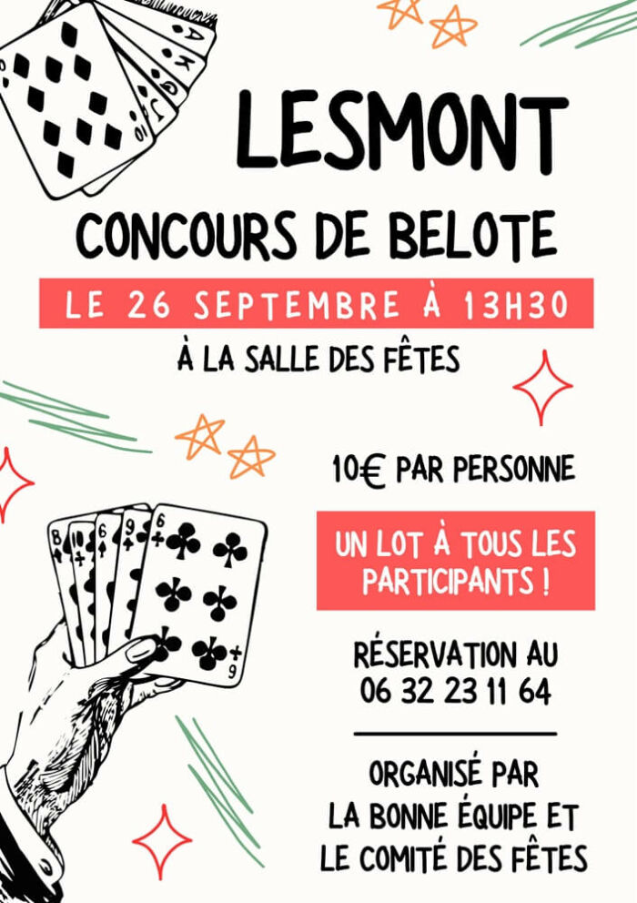 2026 09 26 - Concours de belote - Lesmont (1).jpg Comité des fêtes de Lesmont