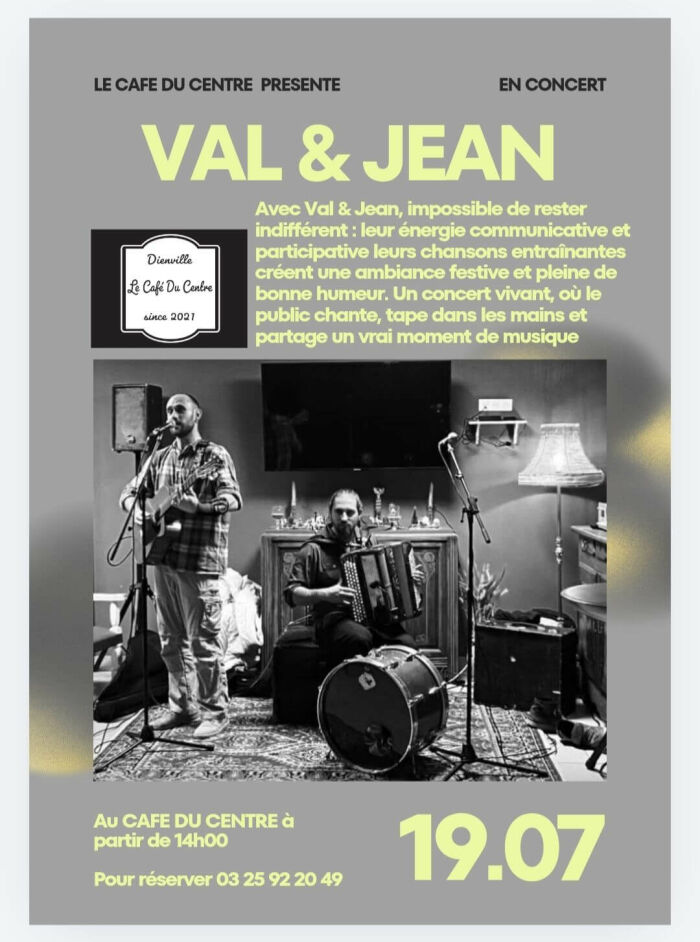 2026 07 19 - Concert val et jean - Café du centre DVL.jpg Café du Centre - Dienville