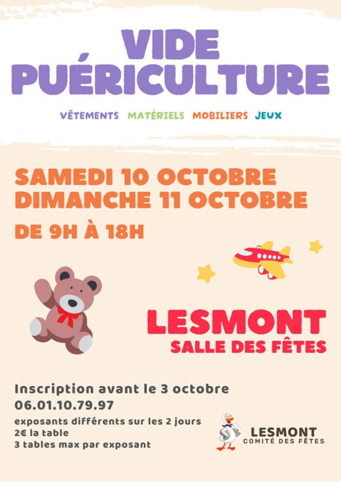 2026 10 11 10 - vide puériculture - Lesmont (1).jpg Comité des fêtes Lesmont