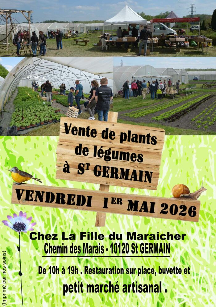 affiche vente de plants de légumes Gilles