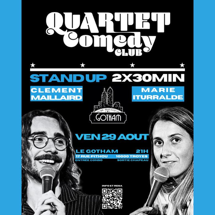 affiche stand up quartet comedy club Freddy.Salsero