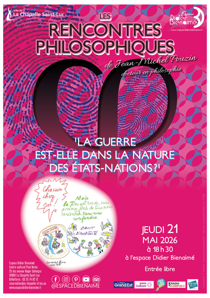 Rencontres philosophiques « La guerre est-elle dans la nature des États-nations ? »_La Chapelle-Saint-Luc Service communication - Ville de La Chapelle St Luc