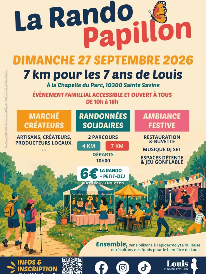 La Rando Papillon_Sainte-Savine Association Louis l'enfant papillon