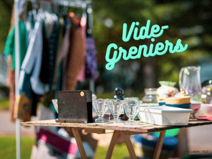 Visuel vide-greniers Canva / TLCT
