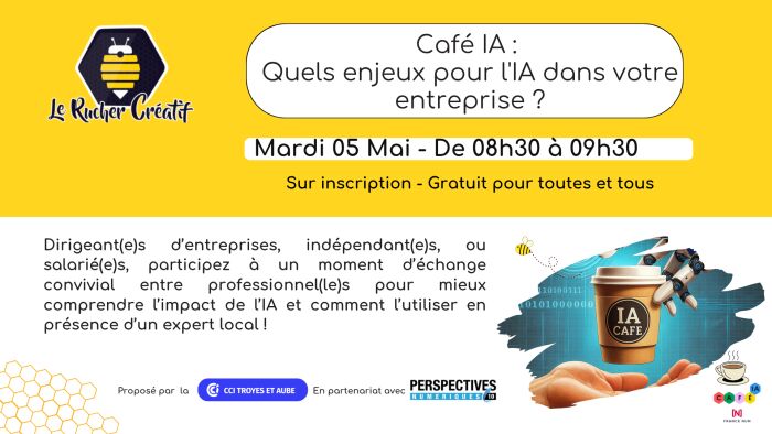 affiche café IA Le Rucher Créatif