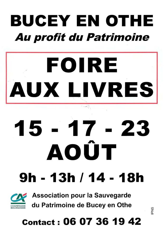 Affiche foire aux livres ASPBO