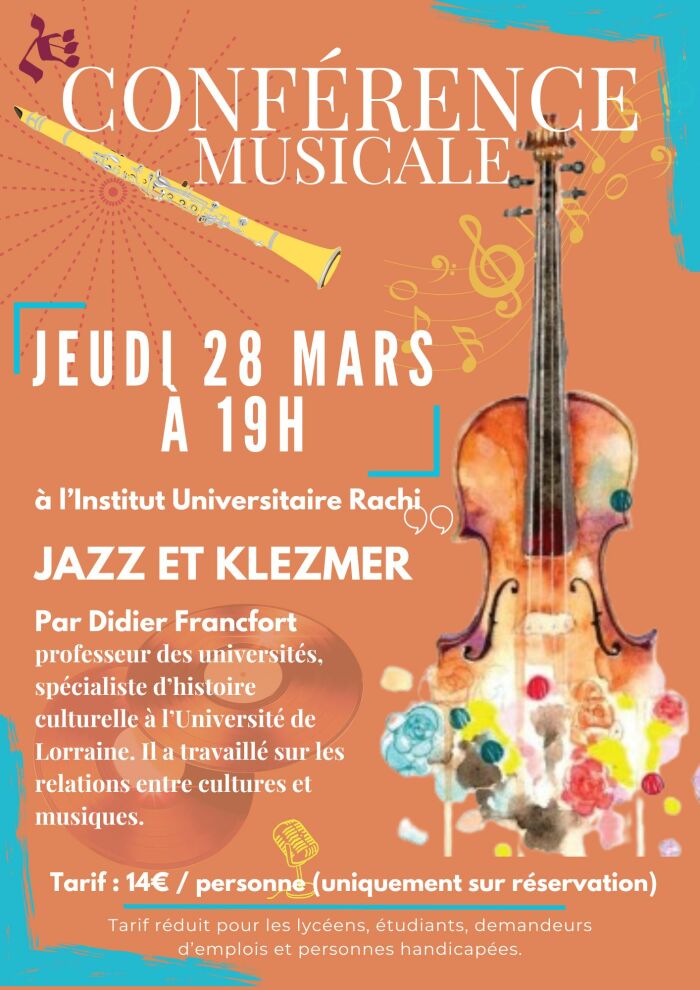 Conférence musicale Jazz et Klezmer