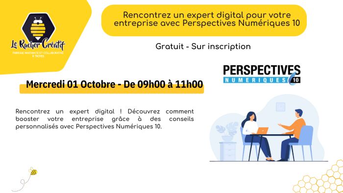 Visuel rencontre expert digital Le Rucher Créatif