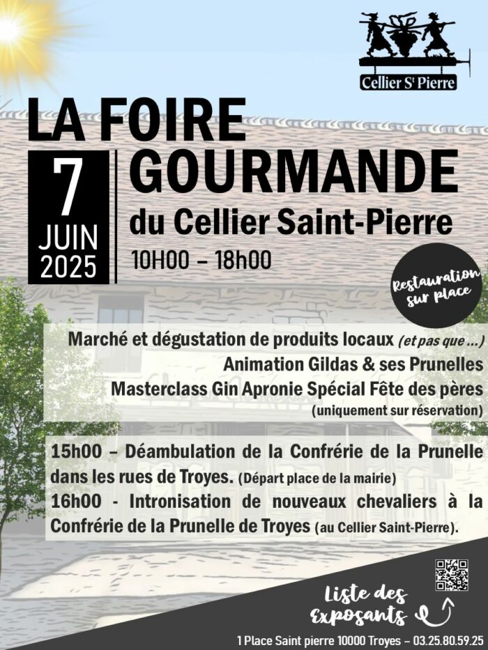 Affiche foire gourmande Cellier St Pierre