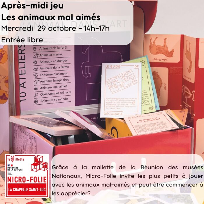 Affiche après-midi jeux Micro-Folie La Chapelle St Luc