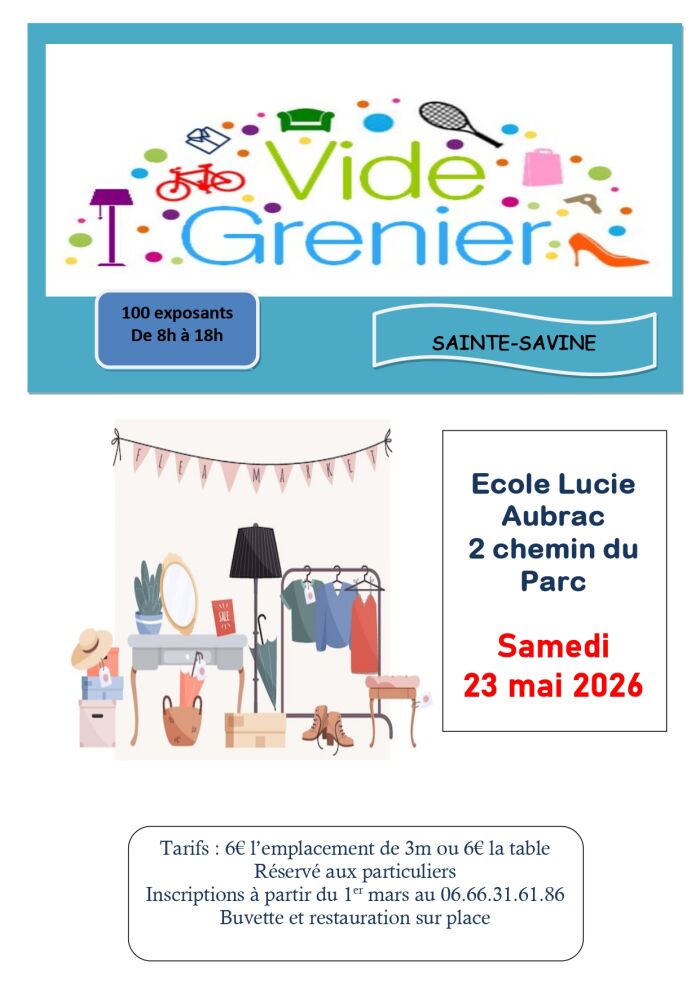 Vide-Greniers - Ecole Lucie Aubrac_Sainte-Savine Les Amis de Lucie Aubrac