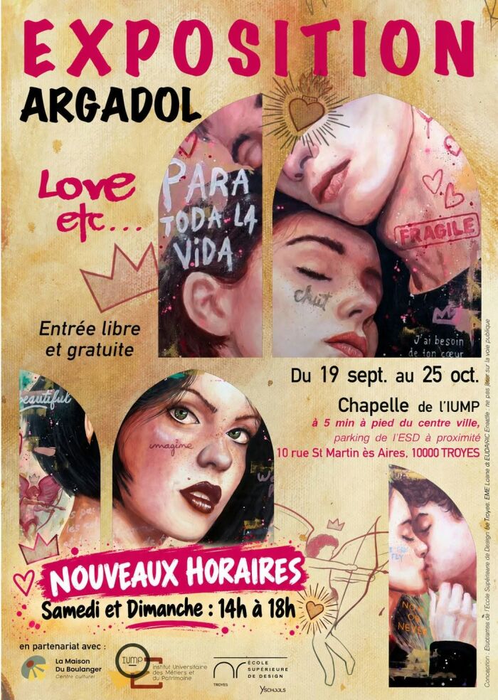 Affiche expo Conception : étudiantes de l'Ecole Supérieure de Design de Troyes, EME Loane & EUDARIC Enaëlle