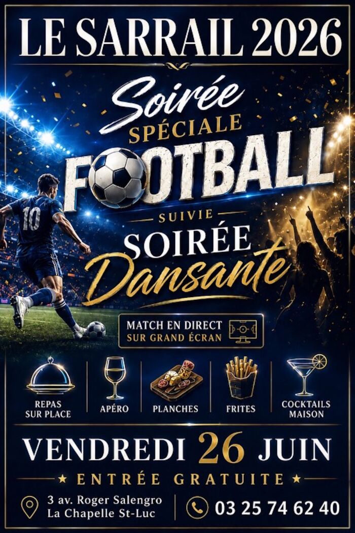 affiche soirée foot Le Sarrail