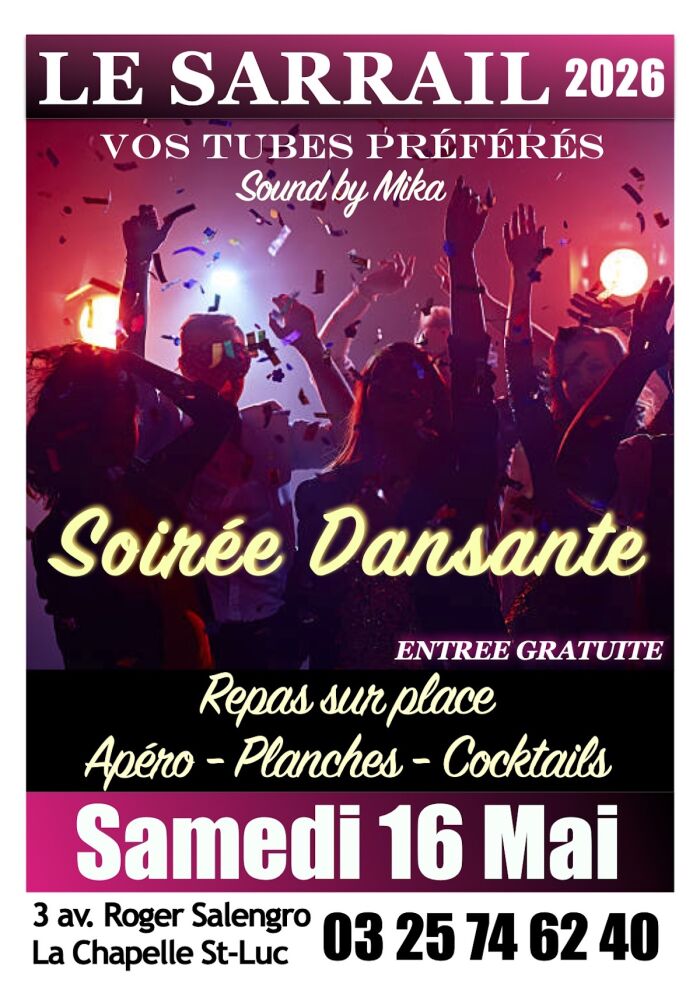 affiche soirée dansante Le Sarrail