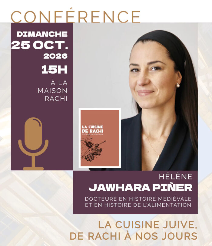 Conférence Hélène-Cuisine juive Maison Rachi