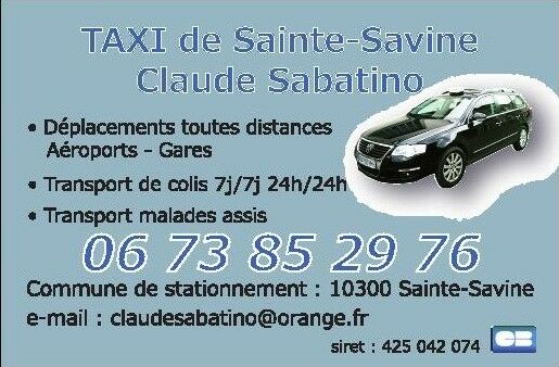Taxi de Sainte Savine - Claude Taxis