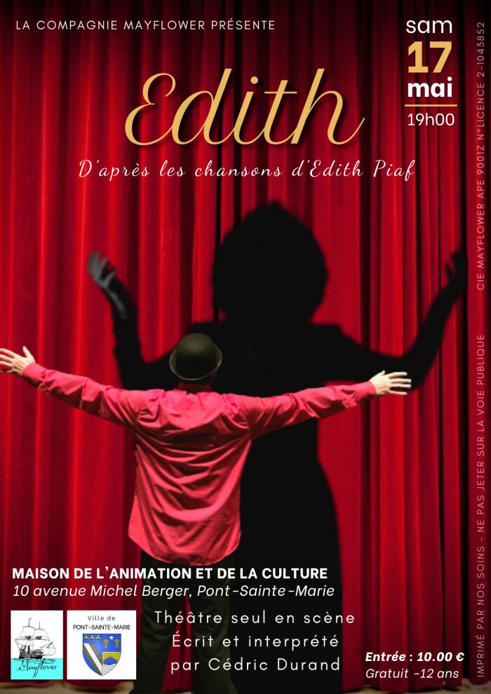 Affiche hommage à Piaf Cie Mayflower