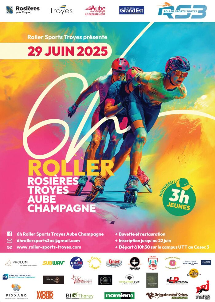 Affiche 6h Roller 2025 © Florent GIVRE