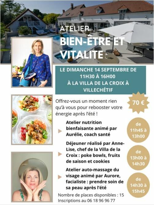 affiche atelier bien-être et vitalité Anne-Lise, Aurélie & Aurore