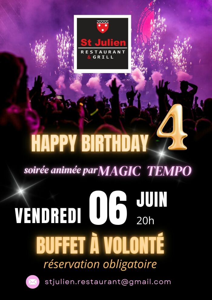affiche soirée anniv ©stjulien