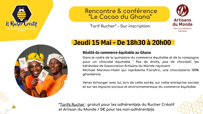 affiche conférence/rencontre Le Rucher Créatif