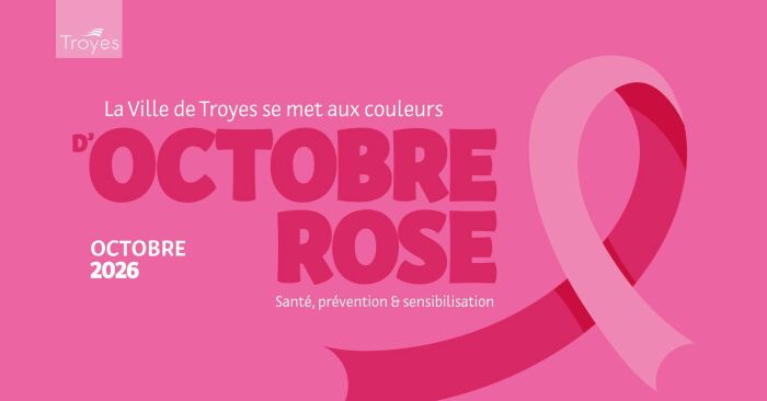bandeau octobre rose à troyes Ville de Troyes