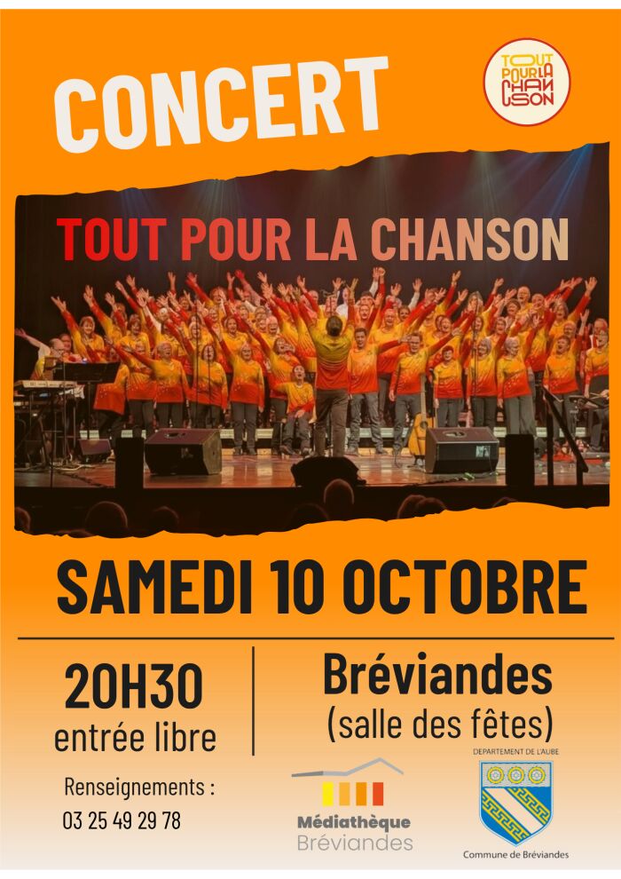 affiche concert Tout pour la Chanson