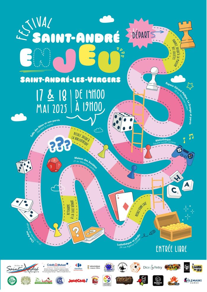 Affiche festival St André en Jeu Service Communication Ville de St André les Vergers