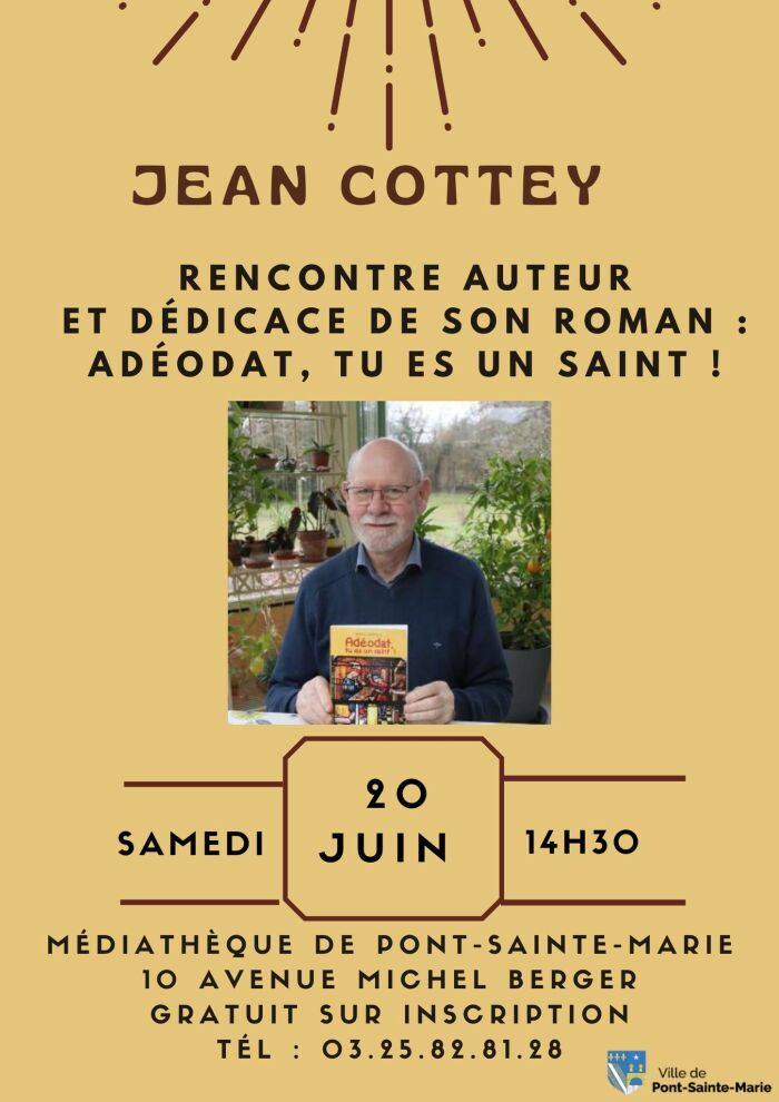 affiche rencontre auteur Ville de Pont Sainte-Marie