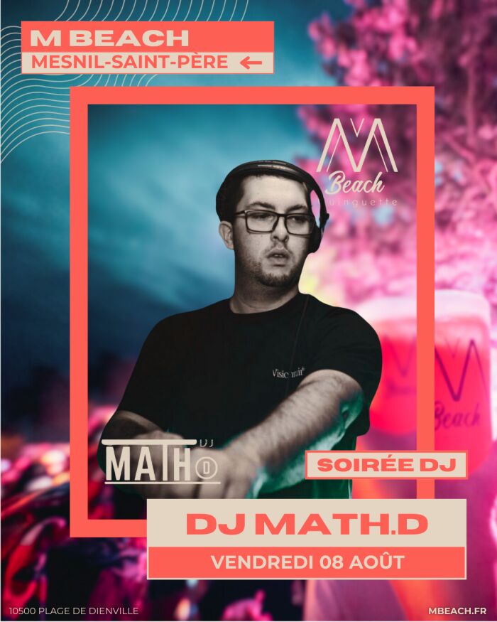 Affiche soirée DJ M Beach