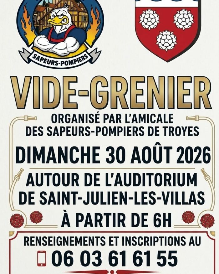 Grand Vide-Greniers des Sapeurs-Pompiers_Saint-Julien-les-Villas Amicale des Sapeurs-Pompiers de Troyes