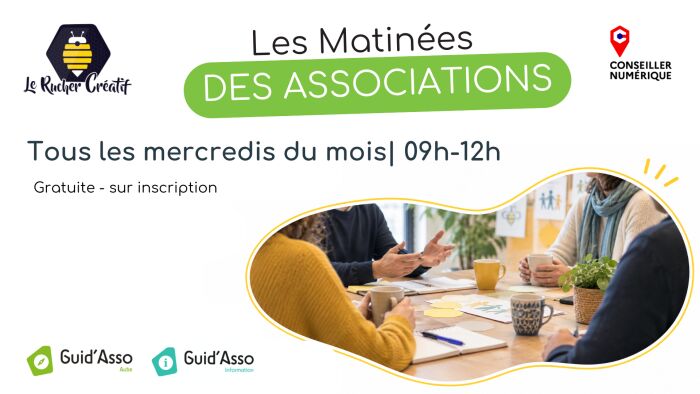 affiche matinées des assos Le Rucher Créatif