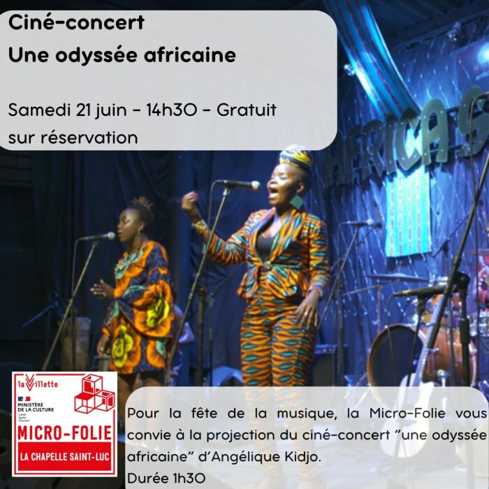 Affiche ciné concert Micro-Folie La Chapelle St Luc