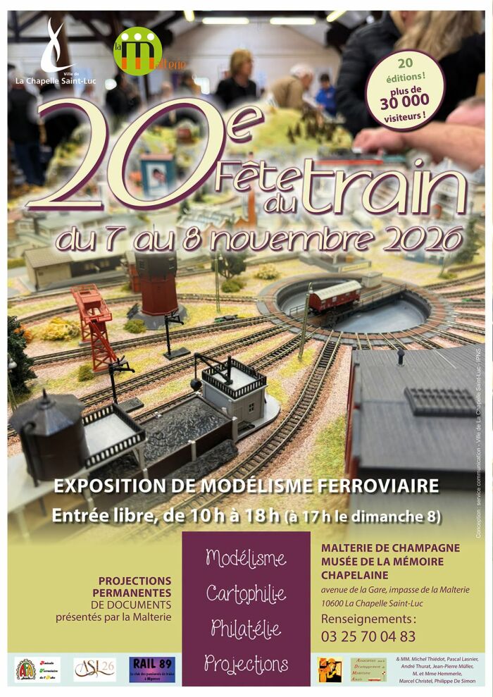 affiche fête du train © Service communication - Ville de La Chapelle St Luc