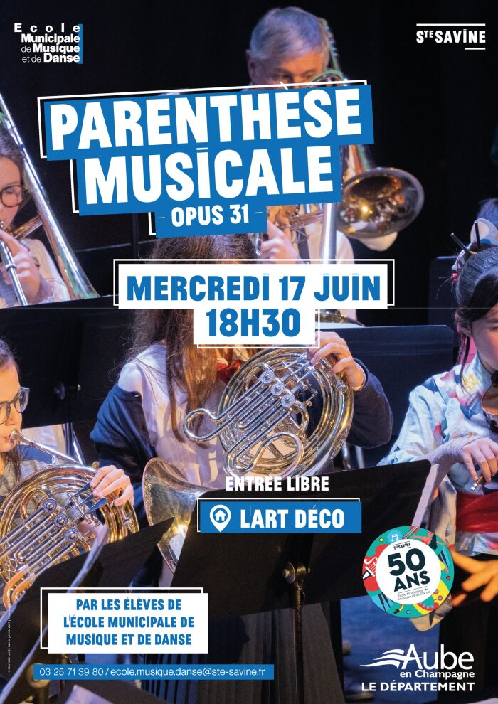 Affiche parenthèse musicale - Opus 31 © Mairie de Sainte Savine