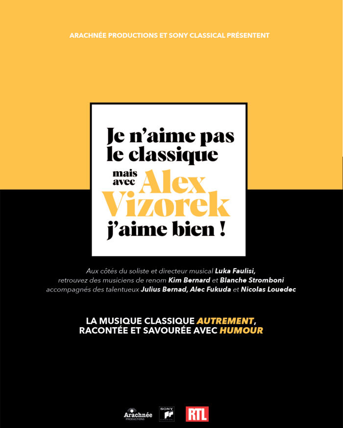 Je n'aime pas le classique mais avec Alex Vizorek j'aime bien_Troyes Arachnée Productions et Sony Classical
