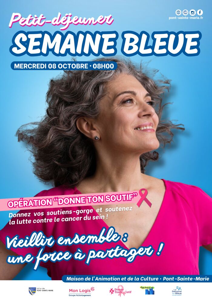 Petit-déjeuner solidaire : Semaine Bleue & Octobre Rose_Pont-Sainte-Marie Ville de Pont Sainte-Marie