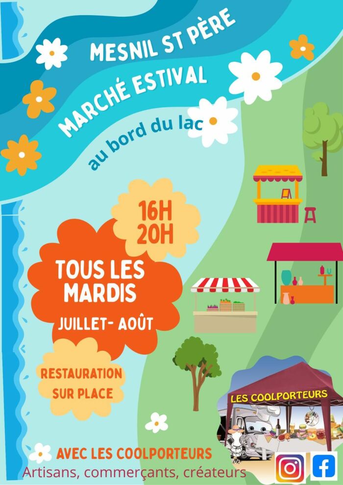 affiche marché estival Les Coolporteurs