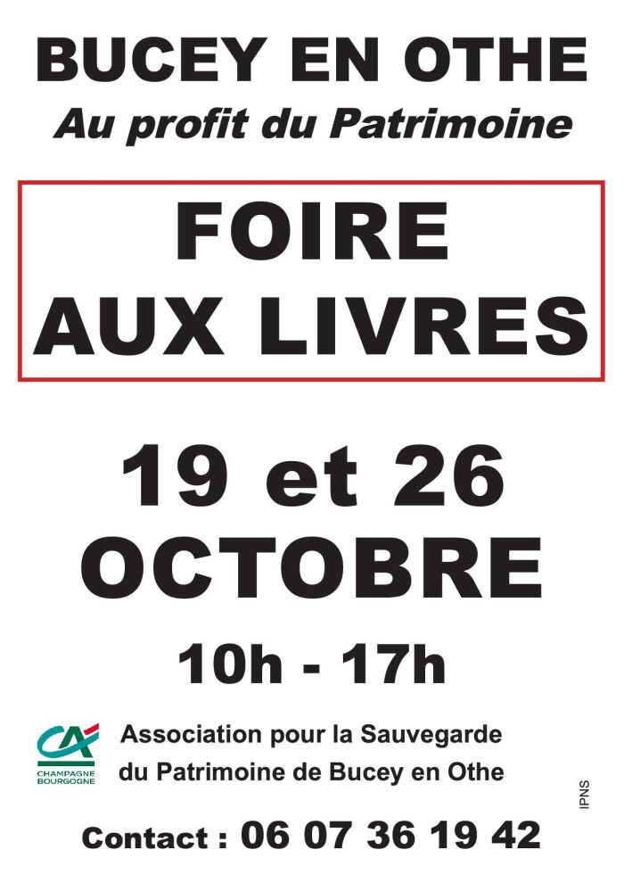 Affiche foire aux livres ASPBO