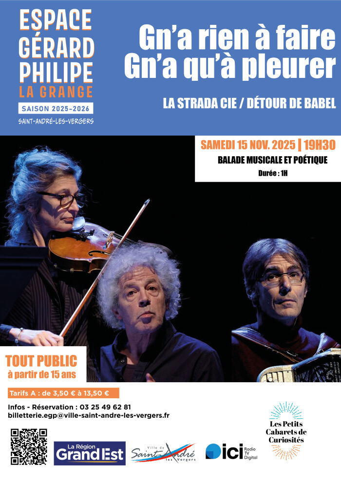 Affiche gn'a rien à faire Service communication Ville de St André les Vergers - ©La Strada Cie