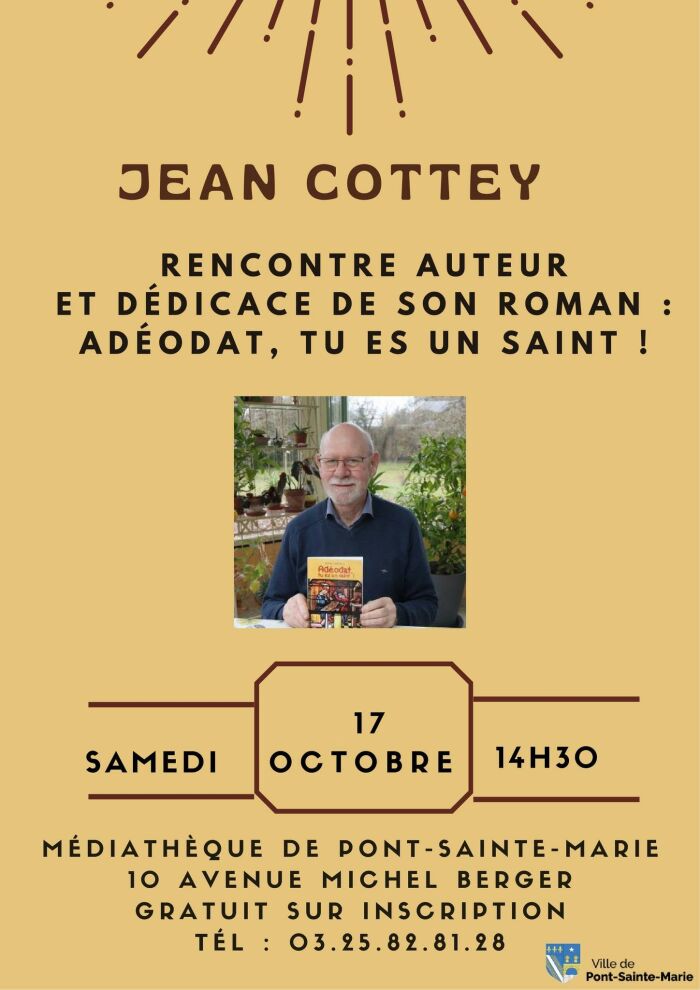 affiche rencontre auteur Ville de Pont Sainte-Marie